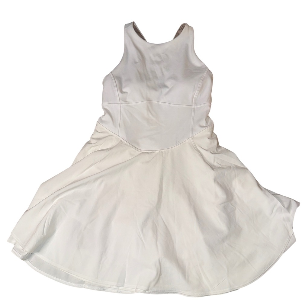Lululemon Court Crush Dress 6 White Everlux Tennis Mini Built-in Bra LW1DOCS